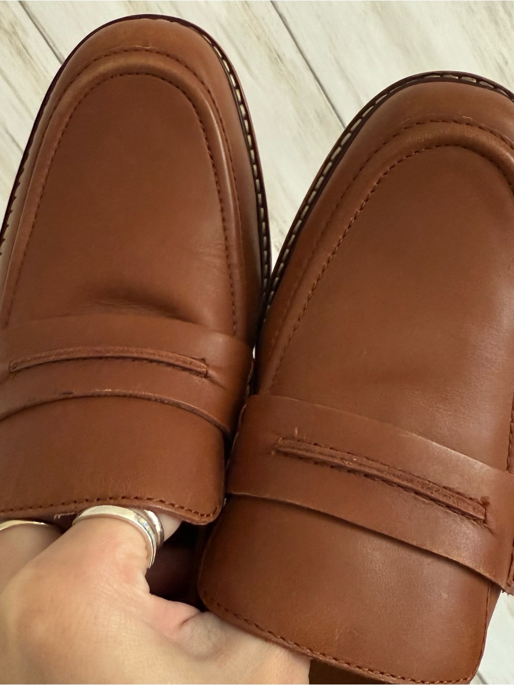 Madewell The Corinne Lugsole Loafer Brown Leather 9.5 NWOB - Picture 7 of 9